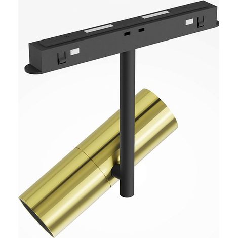Faretto Binario Singolo Elti 1 Luce 12W 3000K nero e oro (1/4)