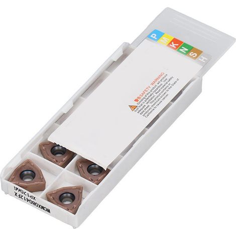 Kit de 10 plaquettes de tournage en carbure pour fraiseuse CNC, compatible WCMX080412FX (1/5)