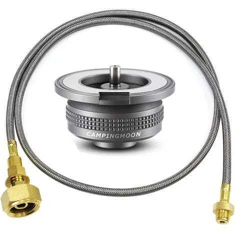 Adaptateur de gaz pour réchaud de camping, convertisseur de réchaud divisé, adapté à la cuisine en plein air, aux pique-niques et au camping. Accessoires pour réchauds de cuisine portables. (1/5)