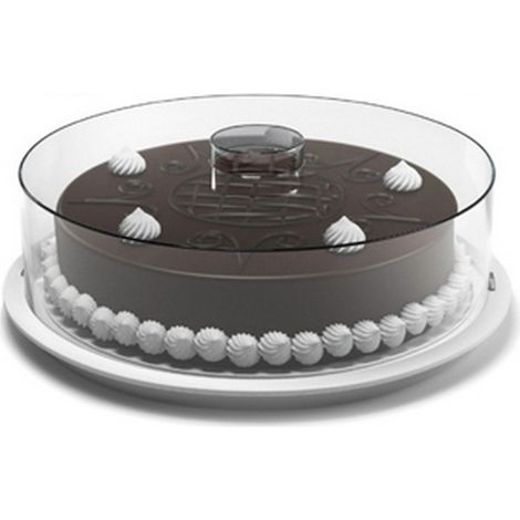 Trade Shop - KUCHENFORM KUNSTSTOFFBEHÄLTER DECKEL DIENT ALS UNTERSTÜTZUNG 29CM H 9CM TRANSPORTPLATTE -