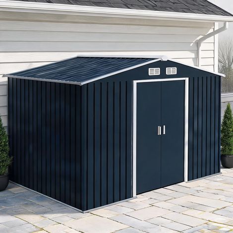 Abri de jardin en acier avec cadre de sol gris anthracite 277 x (1/5)