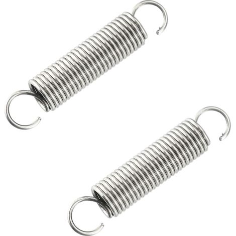 ® 2 Pièces Ressort de Traction , longueur libre de 50 mm , 304 acier inoxydable, diamètre du fil 1.2 mm, diamètre extérieur 10 mm (1/5)