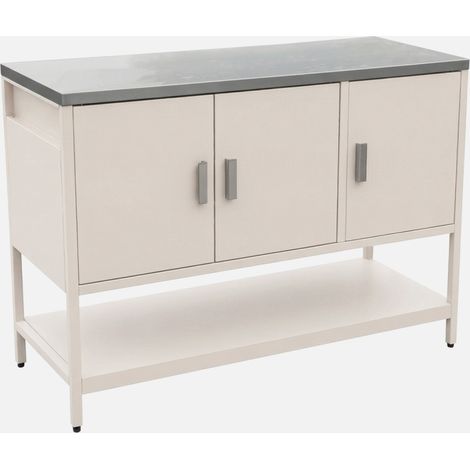 Modulo cucina da esterno in acciaio 3 ante e 1 ripiano, 120cm (1/4)