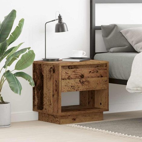 Nachttisch mit Schubladen Altholz 45 x 34 x 44 cm Holzwerkstoff