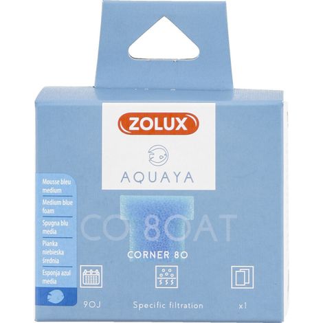 Filtre pour pompe corner 80, filtre CO 80 AT mousse bleue medium x1. pour aquarium. - zolux