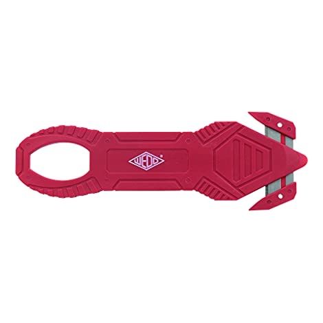 WEDO SAFETY 78864 COUPE-FILM BASIC POUR EMBALLAGE COMME LES FILMS, CARTONS, CERCLAGE, CERTIFIÉ TÜV/GS ULTRA LÉGER (17 G) ROUGE