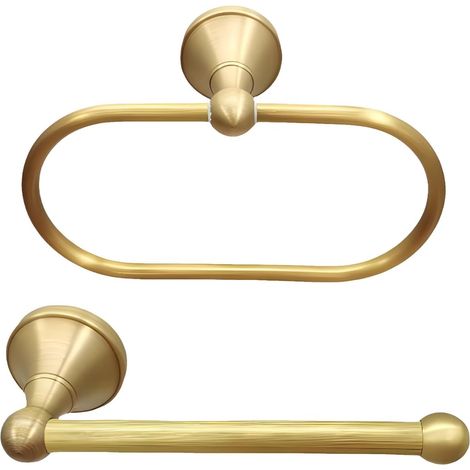 Ensemble de 2 accessoires salle bain, anneau porte-serviettes et (1/5)