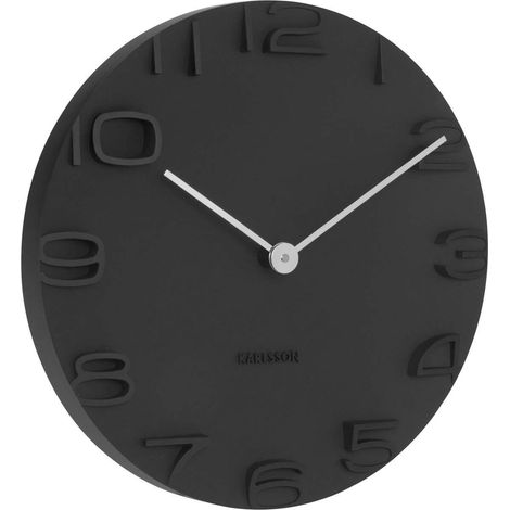 Karlsson On the Edge Reloj de Pared Negro 42 cm