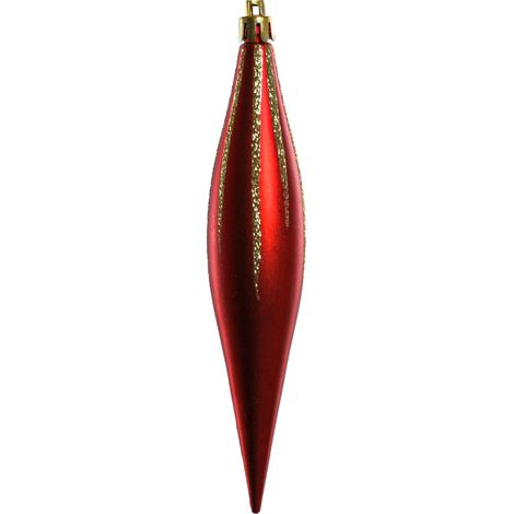 TrendLine Weihnachtskugeln Zapfen bruchfest, langlebig 15 cm rot 8 Stück Christbaum- & Feiertagsschmuck (1/2)
