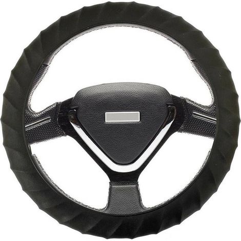 TRADE SHOP - Coprivolante Auto Universale Cover Antiscivolo In Gomma 34 - 36 Cm C-9489 - (1/3)