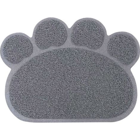 Tapis de litière pour chat, tapis de trappeur pour chats, tapis de litière en forme de patte, tapis de litière résistant à l'urine, durable, super doux, facile à nettoyer, 40 cm × 30 cm (1/5)