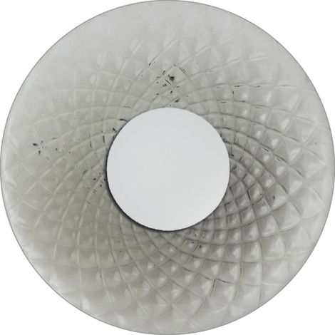 SOLARIS Applique 12W 3000K CRI90 IP20 - Struttura Bianca con Vetro Balloton Fumè, Lampada da Parete Design - Rossini Group (1/5)