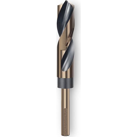 Foret hélicoïdal à tige réduite de 14 mm avec tige de 10 mm pour acier inoxydable, alliage d'aluminium, métal, cuivre, plastique, bois, fabriqué en acier rapide 4341 (1/5)