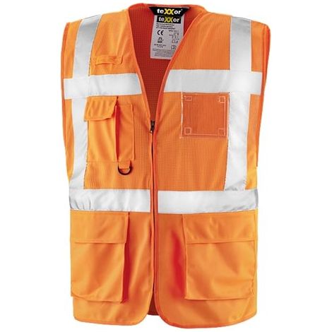 teXXor® Warnschutz-Weste AMHERST 100% Polyester leuchtorange 4213 Gr. XL