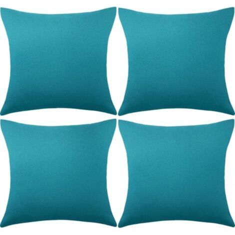 Sollbry – Lot de 4 housses de coussin carrées imperméables 45 x 45 cm – Décoration extérieure pour patio, balcon, jardin – Fermeture éclair invisible