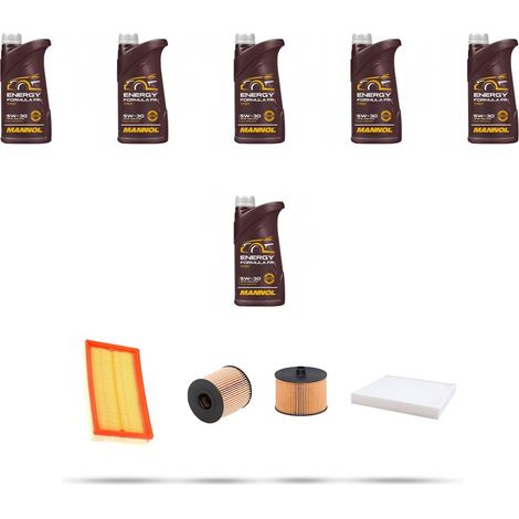 Kit tagliando 4 FILTRI e 6L OLIO compatibile con Ford Focus C-Max 2.0 TDCI 100kw dal 2003 (1/5)