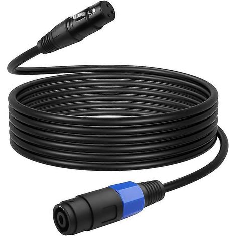 Câble haut-parleur Speakon vers XLR, adaptateur audio XLR femelle vers Speakon femelle avec fonction de verrouillage de rotation, adapté aux amplificateurs, DJ professionnels, systèmes de sonorisation (1/5)