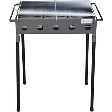 Barbecue rectangulaire en Acier inoxydable coloris Gris - 67 x 33 x 60 cm