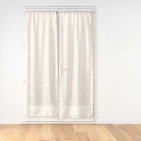 Paire de Voilage Passe-Tringle "Haltona" 70x240cm Naturel (1/5)
