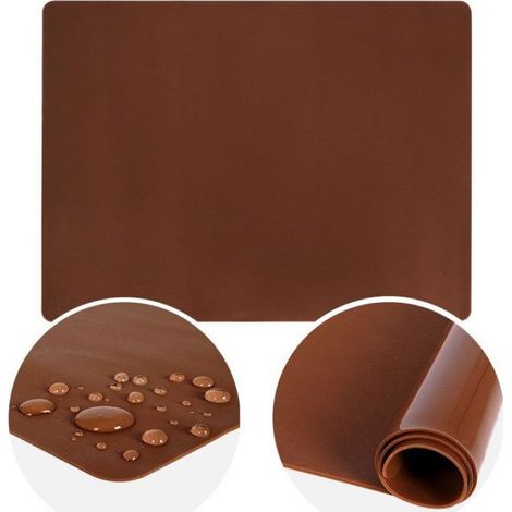 Planche À Pâtisserie - Silicone - 40x30 Cm - Antidérapante - Résiste À -40°C Et 220°C - Marron - 1 Pièce (1/5)
