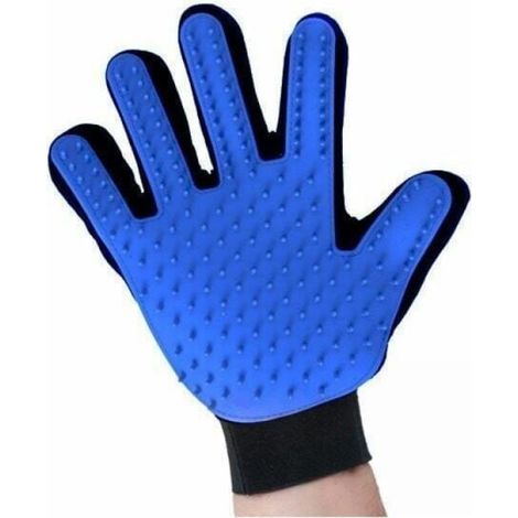 Piece (blue) Anti-hair grooming gloves, floating pet brush, dog bath massage comb YMYNY (1/3)