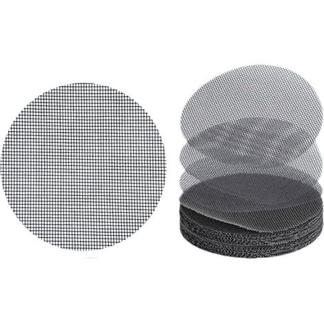 50 Pack 4 Inch Black Round Flower Pots with Mesh Hole Ground Mat Ground Mat Guilty Mesh Pads Seal for Outdoor Garden Potted Plants (1/5)