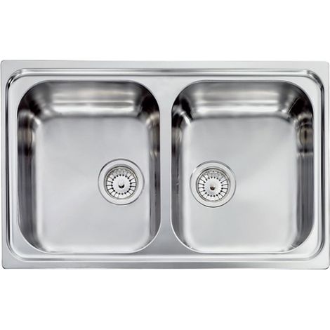 Lavello ZENITH 210 79x50 2 vasche ACCIAIO INOX
