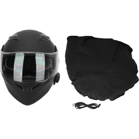 Casque moto électrique Bluetooth avec FM, continuation 902K10, aileron arrière, noir mat, accessoire moto XL (1/5)