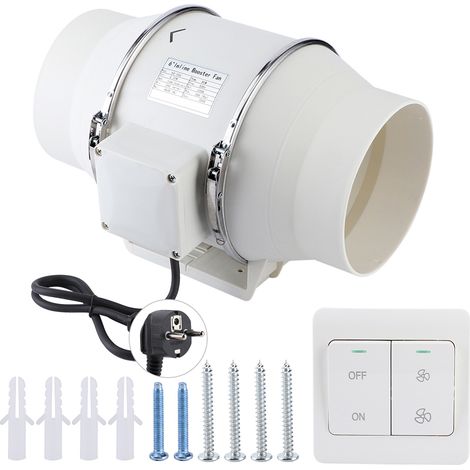 Extractor de aire en línea de alta eficiencia para baño y cocina, 80 W (1/5)