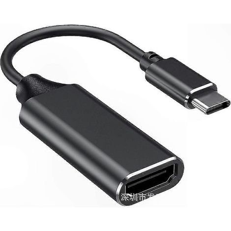 Adaptateur USB-C vers HDMI 4K, compatible Thunderbolt 3, sortie vidéo pour ordinateurs et tablettes dotés de port Type-C. (1/4)