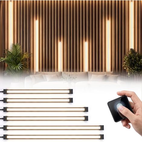 LED pour panneaux acoustiques — 40/60/90cm2 Blanc chaud variable LED Éclairage de panneaux acoustiques, bande lumineuse auto-adhésive avec capteur tactile pour panneaux acoustiques, mur TV (1/5)