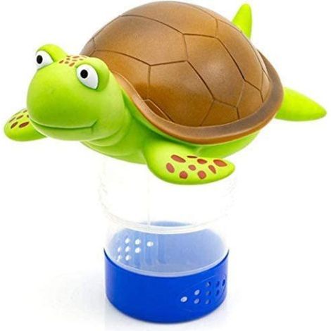 Schwimmender PVC-Schildkrötenkopf spielt im Wasser, kleine PVC-Schildkröte, Chlorspender für Schwimmbäder, Dosiergerät (1/5)