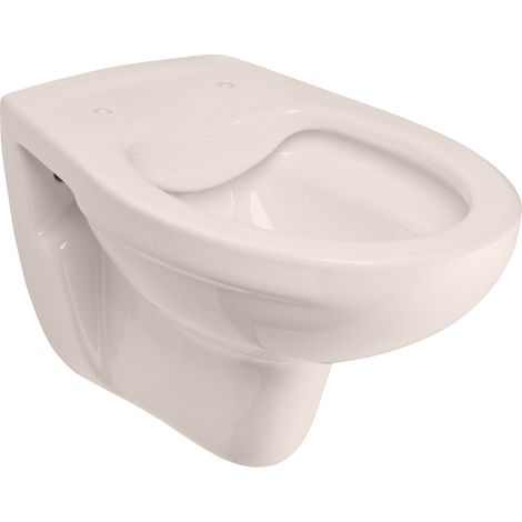 Calmwaters® Hänge WC spülrandlos in Pergamon, Wand-WC mit Abgang waagerecht, Tiefspül WC ohne Spülrand, Tiefspüler wandhängend, Wandtoilette aus Sanitärkeramik, 08AB6147 (1/5)