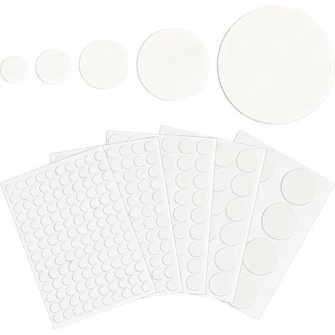 322 Pièces Cache Vis Blanc 12mm/15mm/21mm/30mm/50mm PVC, Cache Trou Meuble Adhésif Multi Tailles, Cache Trou Mur Autocollant pour Armoire Bureau Réparation Mobilier Maison (1/5)