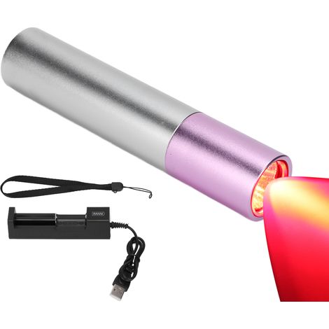Lampe de luminothérapie rouge portable en acier inoxydable, appareil infrarouge pour soulagement des douleurs (1/5)
