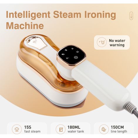 Fer à repasser vapeur portable intelligent avec écran tactile, chauffe en 15 secondes. (1/2)
