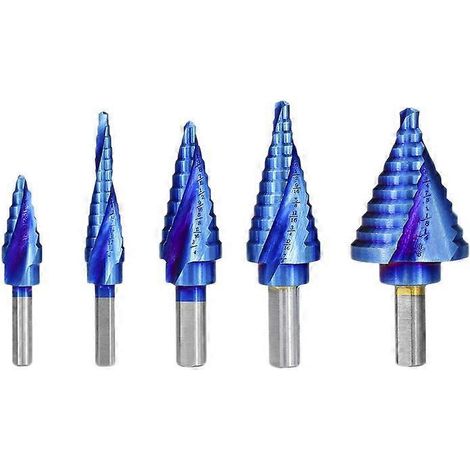 6-teiliges Schnellwechsel-SAE-Spiral-Stufenbohrer-Set (1/5)