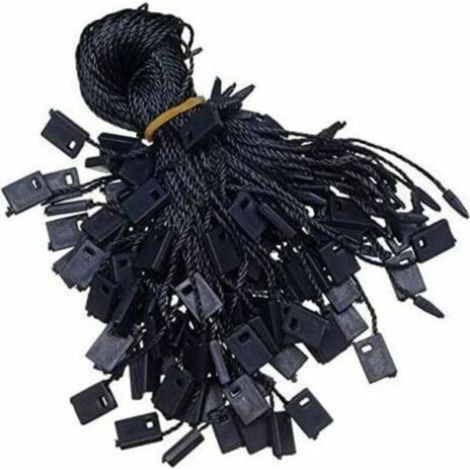 Lote de 1000 sujetadores de nailon para etiquetas, ropa, equipaje y joyas, 18 cm (negro) (1/5)