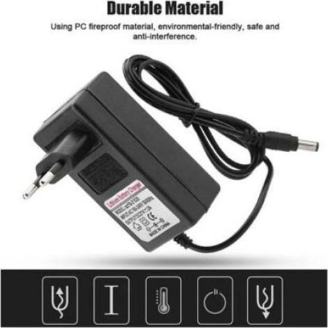 Adaptateur d'alimentation de charge sûre AC 100-240V DC 21V 2A pour batterie lithium-ion, prise EU, remplacement (1/4)