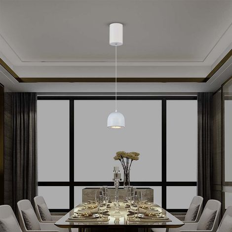 V-TAC VT-7795 8.5W LED suspension gris métal cylindre forme interrupteur tactile 1016cm réglable 3000K - 7995 (1/5)