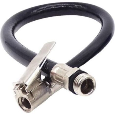 1 pièces pneu mandrin gonfleur pompe tuyau véhicule pneu gonfleur tuyau haute qualité pneu gonfleur tuyau noir caoutchouc remplissage pneu Air tuyau (1/5)