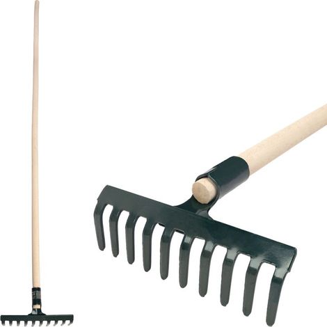 Garten Rechen Strend Pro R105, 10 Zähne, Holzstiel 1600mm