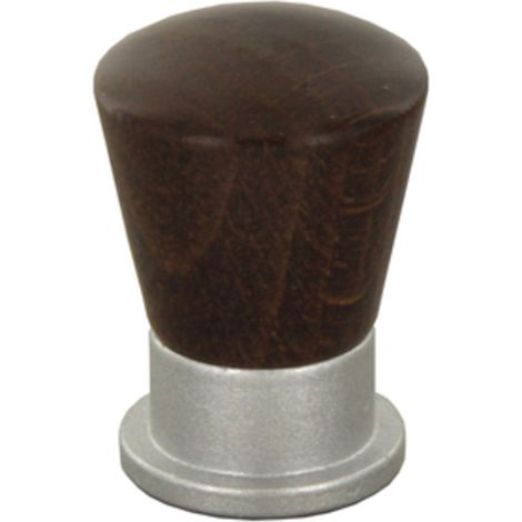 25PZ POMOLO CONICO LEGNO/OTTONE 745A MM.19 NOCE SCURO (1/2)