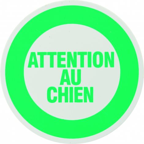 THIRARD - Disque de signalisation Attention au chien, polystyrène rigide adhésif, Ø80mm - THIRARD (1/3)
