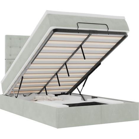 Maison Exclusive - Struttura Letto Pouf con Materassi 120x190 cm Velluto