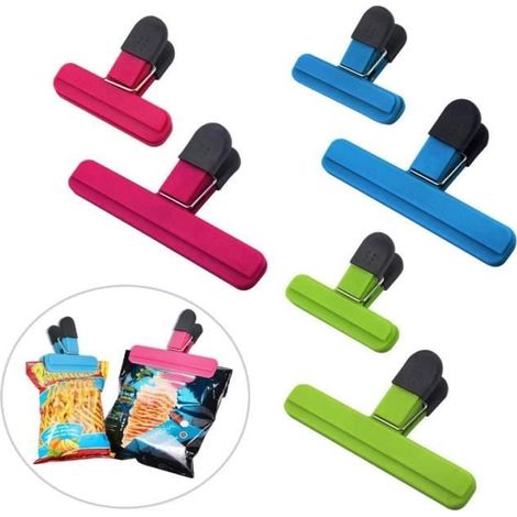 Pinces d'étanchéité - Non spécifié - 6 pièces - Poignées antidérapantes - Multi-usages - Couleurs assorties (1/4)