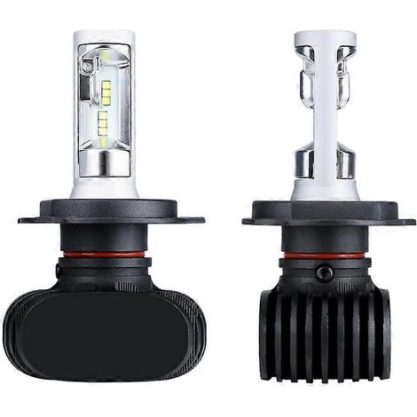 Lot de 2 ampoules LED H4 9003 HB2 180 W 6500 K pour phares de voiture (remplacement des ampoules de feux de route). (1/5)