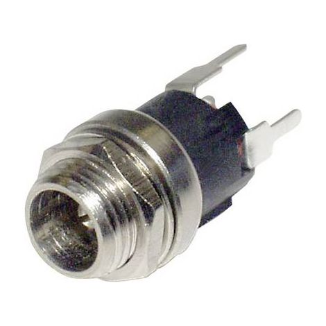 ECON CONNECT PRISE CREUSE ENCASTRÉE 5,5/2,1 MM PIN HEADER, TROU DE PASSAGE 1 VOIE MONTAGE PANNEAU ARGENTÉ (1/2)