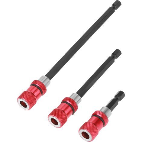 1/4" Hex Shank Magnetic Drill Bit Holder, Quick Release, Screwdriver Extension 60/100/150mm, 3 Pieces (1/5)