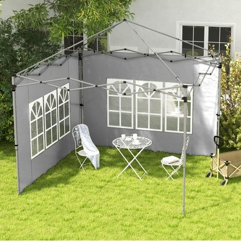 Tonnelle pergola 3x4 m, 2 parois avec fenêtres HAVRYA (1/4)